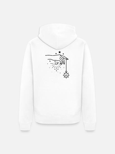 Libra zodiac astrology - Unisex Premium Organic Zip Hoodie - white