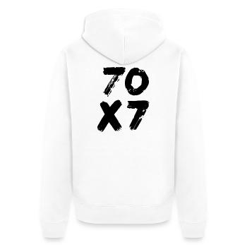 70x7: Infinite Forgiveness - Gospel of Matthew - Unisex Premium Organic Zip Hoodie - white - Back - Thijin (182cm)