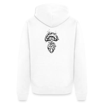 Umweltschutz Klimaschutz - Unisex Premium Bio Zip Hoodie - Weiß - Hinten - Thijin (182cm)