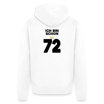 72 Geburtstag - 72 Jahre mit Krone - Unisex Premium Bio Zip Hoodie - Weiß - Hinten - Thijin (182cm)