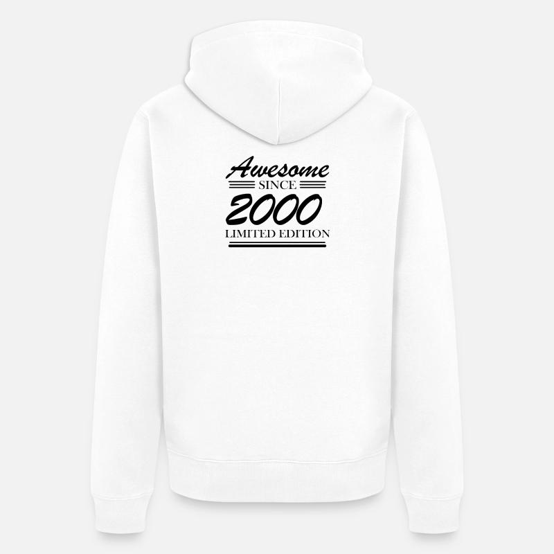 2000 - Millésime 2000 - Fantastique depuis 2000 - Veste à capuche bio Premium Unisexe - blanc