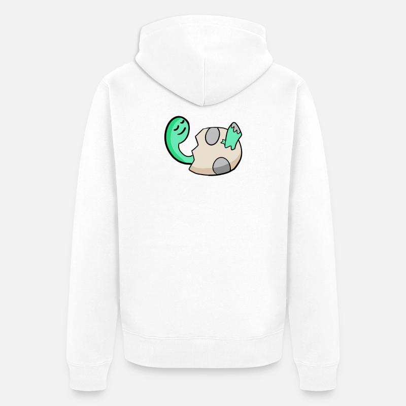 Dinosaur Egg Dino Baby Motif - Veste à capuche bio Premium Unisexe - blanc
