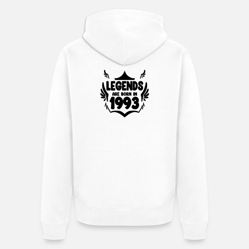 1993 - Né en 1993 - Veste à capuche bio Premium Unisexe - blanc