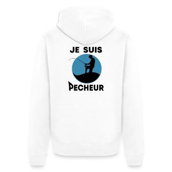 Je suis pêcheur - Veste à capuche bio Premium Unisexe - blanc - Dos - Thijin (182cm)