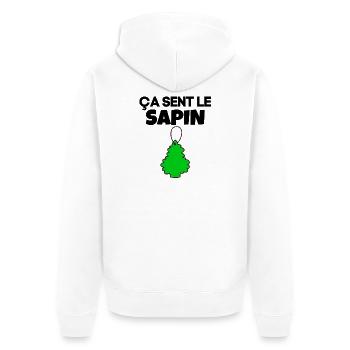 ça sent le sapin - Veste à capuche bio Premium Unisexe - blanc - Dos - Thijin (182cm)
