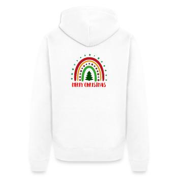 Weihnachten, Weihnachten, Weihnachten, Weihnachten - Unisex Premium Bio Zip Hoodie - Weiß - Hinten - Thijin (182cm)