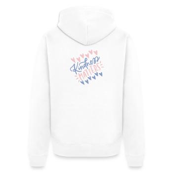 Kindness Matters - Awareness T-Shirt - Unisex Premium Organic Zip Hoodie - white - Back - Thijin (182cm)