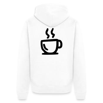 heiße Tasse - Unisex Premium Bio Zip Hoodie - Weiß - Hinten - Thijin (182cm)