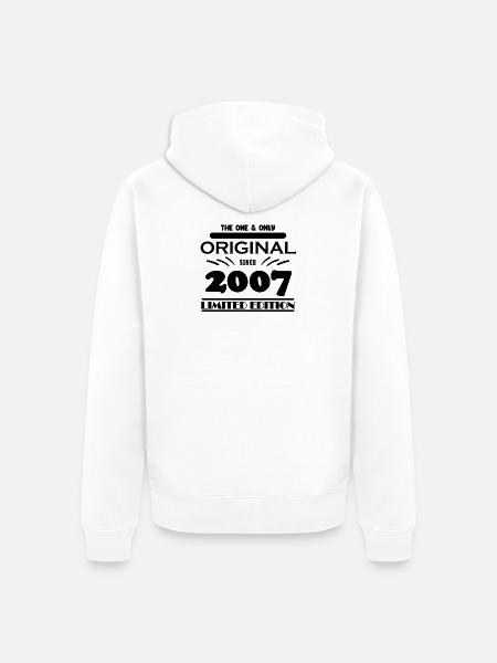2007 - Year of construction 2007 - Vintage 2007 - Unisex Premium Organic Zip Hoodie - white