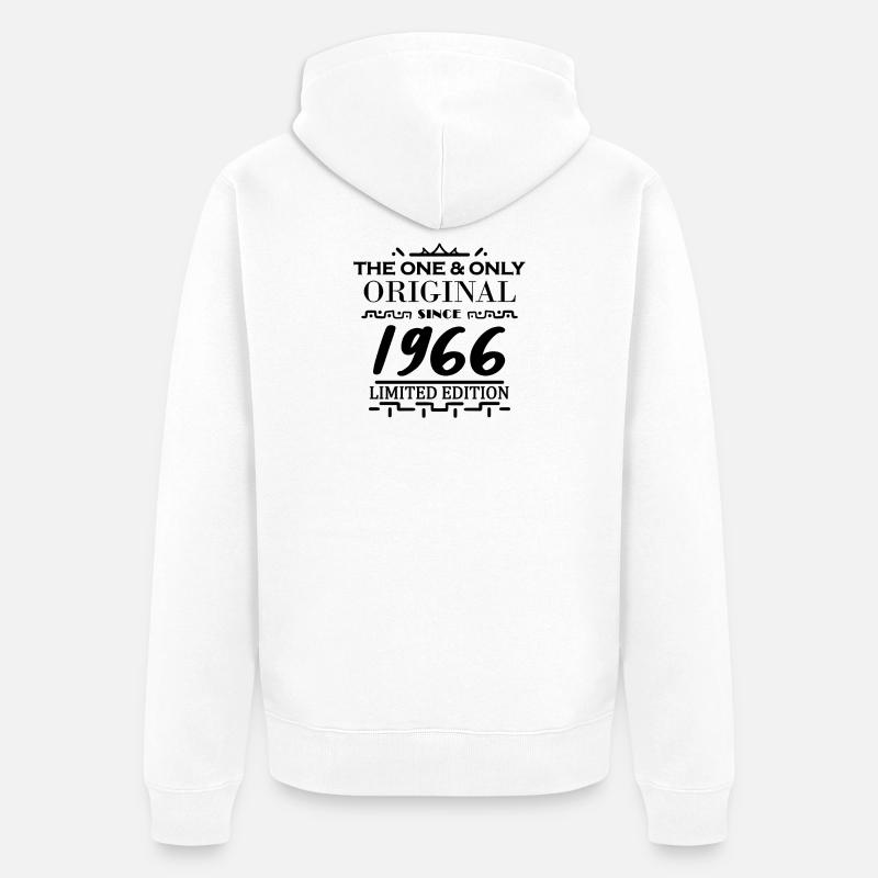 1966 - Année 1966 - Année 1966 - Veste à capuche bio Premium Unisexe - blanc