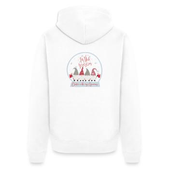C’est la saison Chillin avec mes Gnomies - Noël - Veste à capuche bio Premium Unisexe - blanc - Dos - Thijin (182cm)