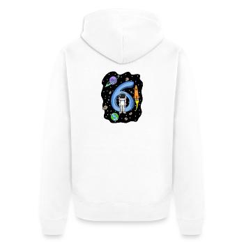 6e anniversaire - Cadeau pour les garçons astronautes de 6 ans - Veste à capuche bio Premium Unisexe - blanc - Dos - Thijin (182cm)