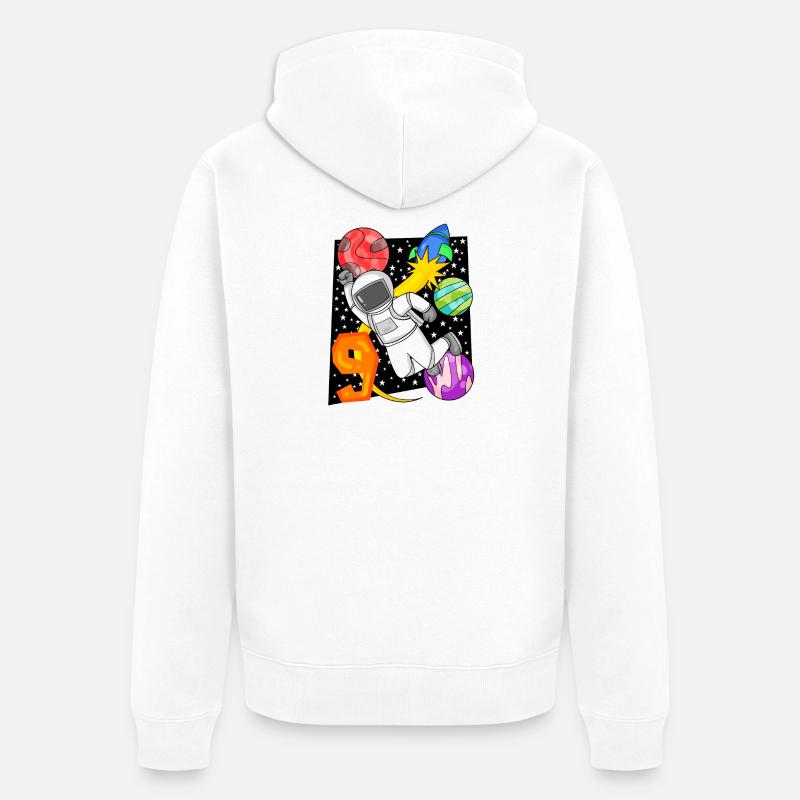 9e anniversaire - Veste à capuche bio Premium Unisexe - blanc