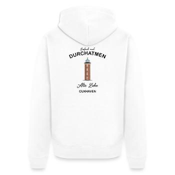 Cuxhaven, Hamburger Leuchtturm an der Alten Liebe - Unisex Premium Bio Zip Hoodie - Weiß - Hinten - Thijin (182cm)