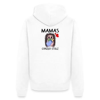 Baby Geburt Schwanger Babyspruch - Unisex Premium Bio Zip Hoodie - Weiß - Hinten - Thijin (182cm)