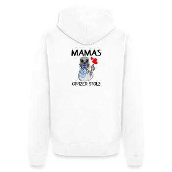 Baby Geburt Schwanger - Unisex Premium Bio Zip Hoodie - Weiß - Hinten - Thijin (182cm)