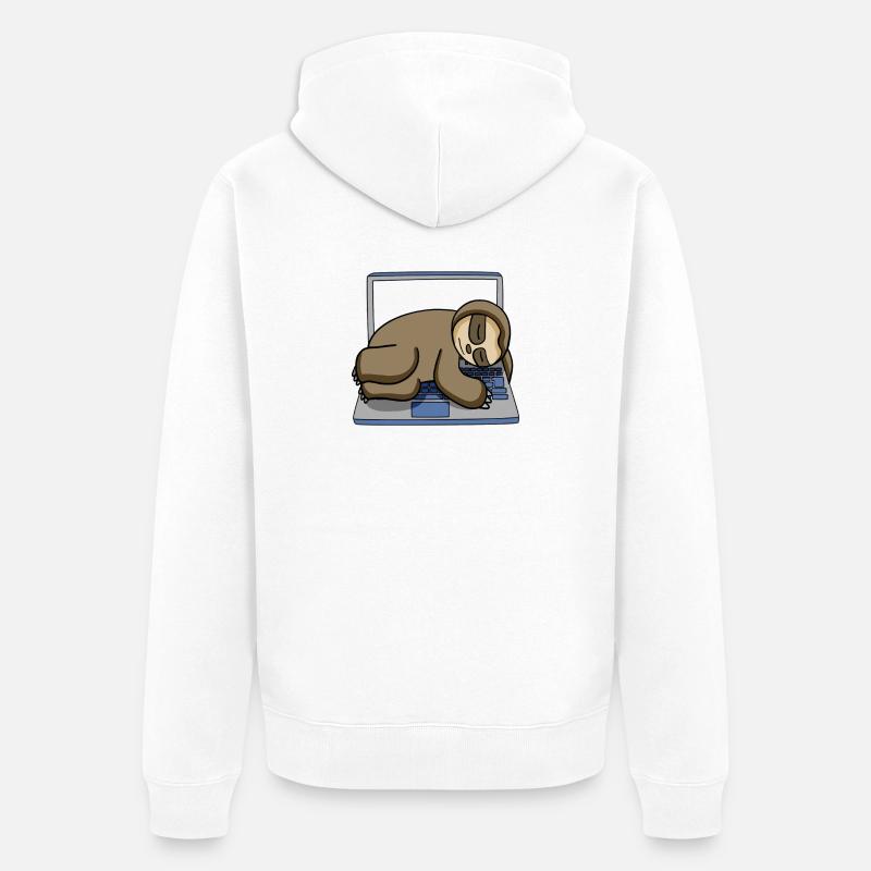 Computer Nerd Programmer Gift - Unisex Premium Organic Zip Hoodie - white
