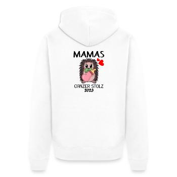Baby 2023 - Geburt Schwanger 2023 - Baby Tochter - Unisex Premium Bio Zip Hoodie - Weiß - Hinten - Thijin (182cm)