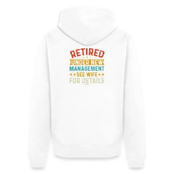 Gestion des retraites pour les nouveaux départs - Veste à capuche bio Premium Unisexe - blanc - Dos - Thijin (182cm)