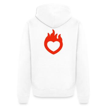 Saint-Valentin, Saint-Valentin, Saint-Valentin - Veste à capuche bio Premium Unisexe - blanc - Dos - Thijin (182cm)