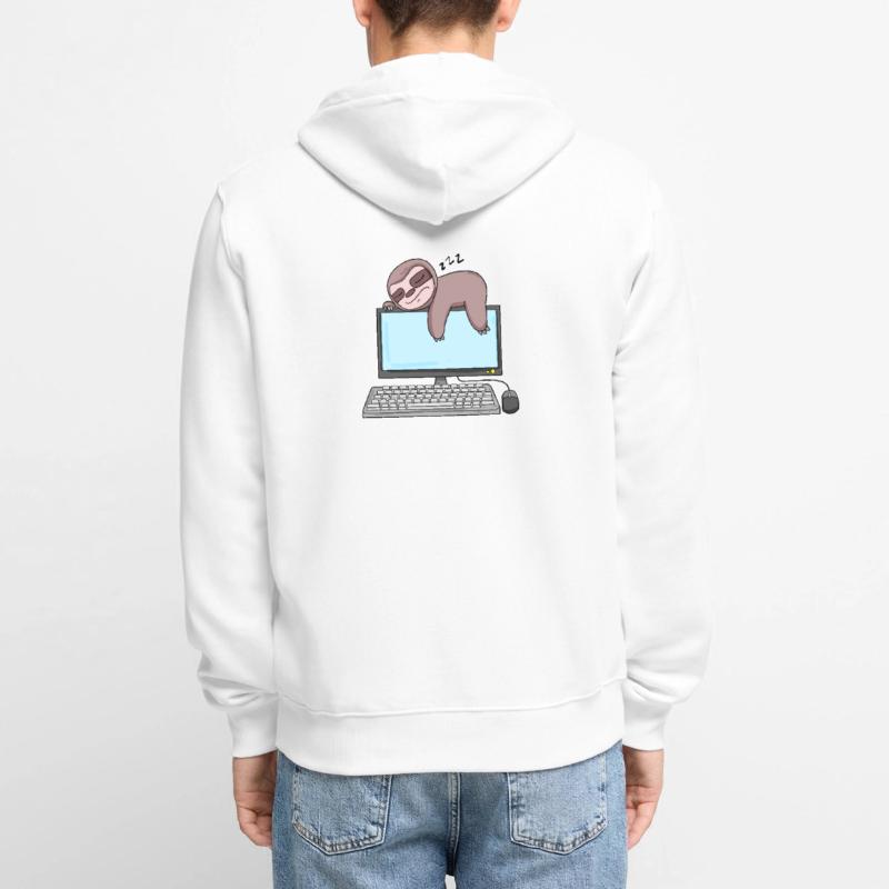 Computer Nerd Programmer Gift Unisex Premium Organic Zip Hoodie
