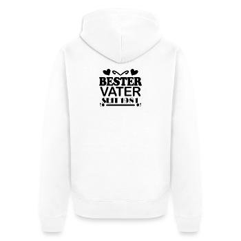 Bester Vater seit 1981 - Vatertag Geschenk - Unisex Premium Bio Zip Hoodie - Weiß - Hinten - Thijin (182cm)