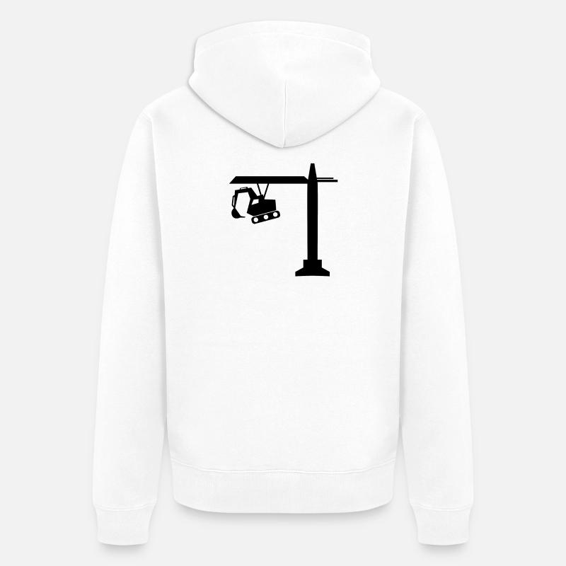 Engineer Engineer Site Manager - Unisex Premium Organic Zip Hoodie - white