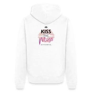 Kiss the miss - Unisex Premium Organic Zip Hoodie - white - Back - Thijin (182cm)