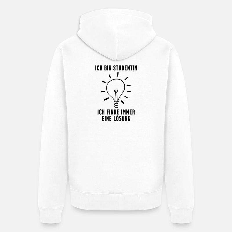 Studenin Geschenk - Unisex Premium Bio Zip Hoodie - Weiß