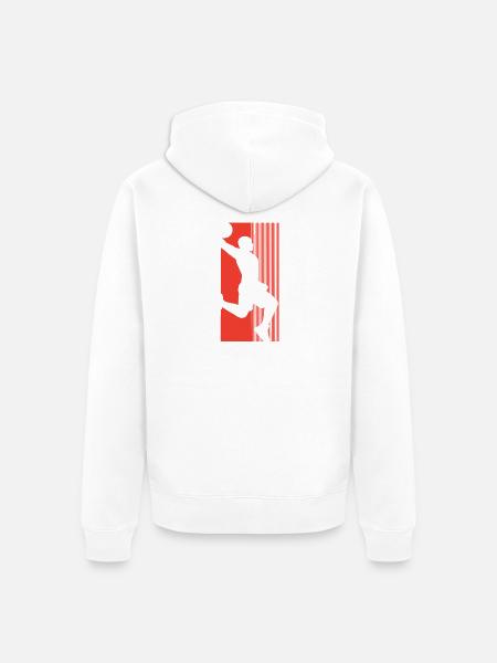 Basketball Basketballer - Unisex Premium Bio Zip Hoodie - Weiß