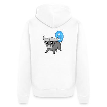 9 Jahre alt - 9. Geburtstag mit Tier Motiv - Unisex Premium Bio Zip Hoodie - Weiß - Hinten - Thijin (182cm)