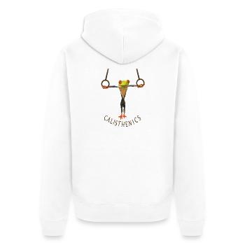 Callisthénie - Veste à capuche bio Premium Unisexe - blanc - Dos - Thijin (182cm)