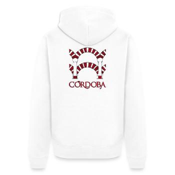 Córdoba 1 - Unisex Premium Bio Zip Hoodie - Weiß - Hinten - Thijin (182cm)
