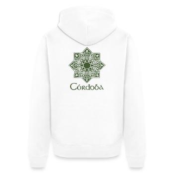 Córdoba 2 (grün) - Unisex Premium Bio Zip Hoodie - Weiß - Hinten - Thijin (182cm)