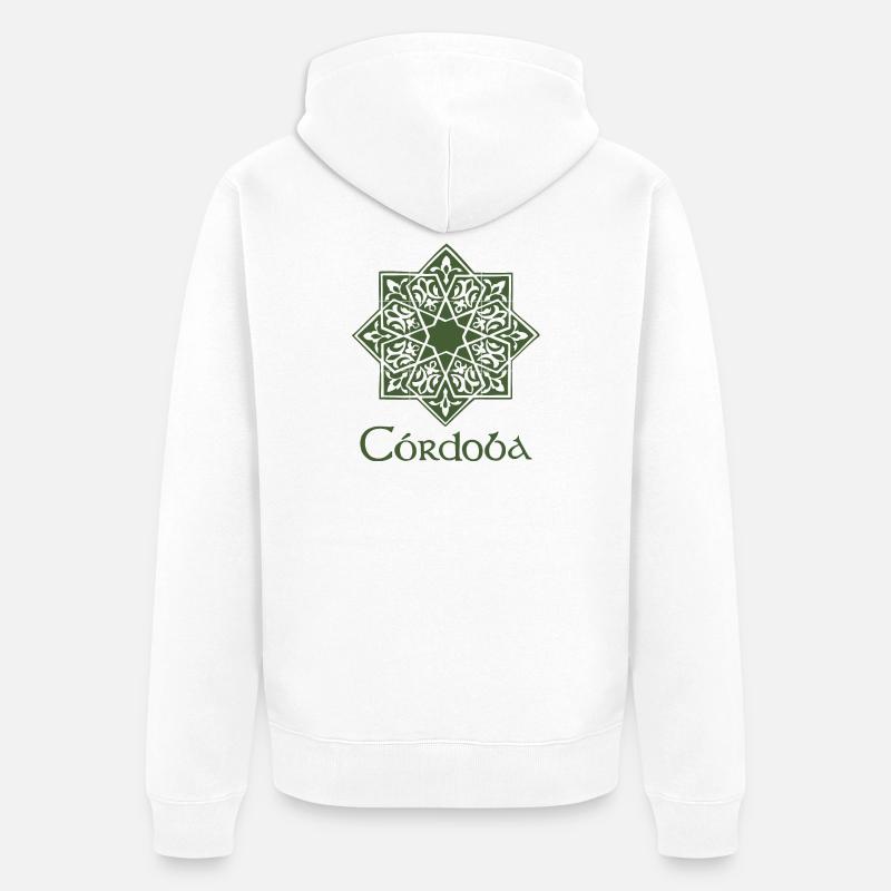 Cordoue 2 (vert) - Veste à capuche bio Premium Unisexe - blanc