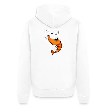 Crevettes - Veste à capuche bio Premium Unisexe - blanc - Dos - Thijin (182cm)