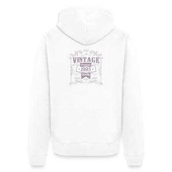 1993 Geburtstag Geburtstag Vintage Sprüche - Unisex Premium Bio Zip Hoodie - Weiß - Hinten - Thijin (182cm)