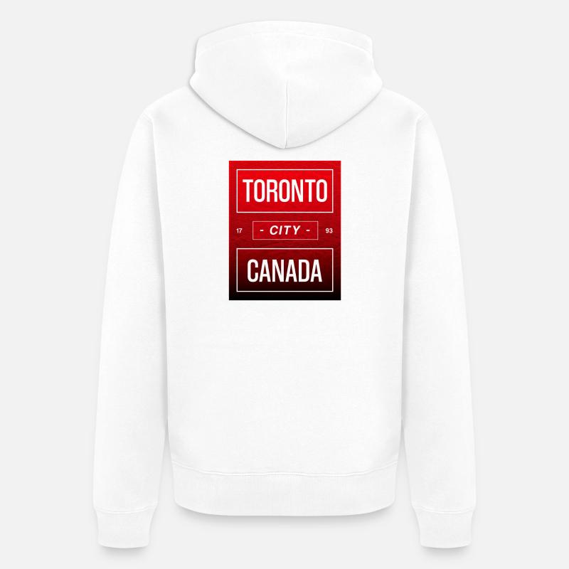 Toronto, Canada - Veste à capuche bio Premium Unisexe - blanc