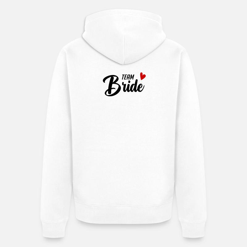 Motivation de l’équipe Bride - Veste à capuche bio Premium Unisexe - blanc