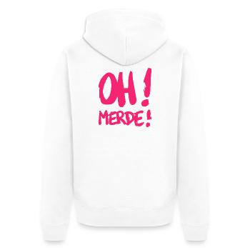 Merde - Veste à capuche bio Premium Unisexe - blanc - Dos - Thijin (182cm)