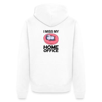 Home Office Miss Humor Funny - Unisex Premium Organic Zip Hoodie - white - Back - Thijin (182cm)