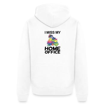 Home Office Miss Humor Funny - Unisex Premium Organic Zip Hoodie - white - Back - Thijin (182cm)