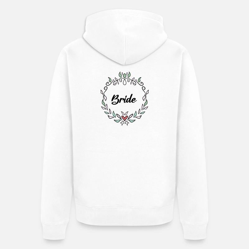 Bride Hen Party - Bride JGA - Veste à capuche bio Premium Unisexe - blanc