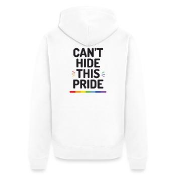 Pride Month - Ich kann diesen Stolz nicht verbergen - Unisex Premium Bio Zip Hoodie - Weiß - Hinten - Thijin (182cm)