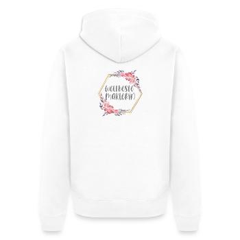 Weltbeste Maklerin Immobilien Beruf Geschenk - Unisex Premium Bio Zip Hoodie - Weiß - Hinten - Thijin (182cm)