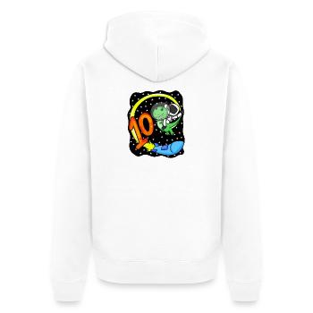 10 Birthday Boy Astronaut - dix ans - Veste à capuche bio Premium Unisexe - blanc - Dos - Thijin (182cm)