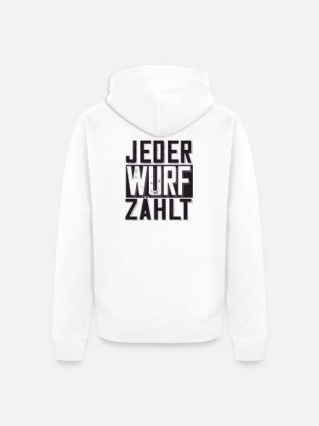 Boule Spruch Kugeln für Bouler Boccia Spiel - Unisex Premium Bio Zip Hoodie - Weiß