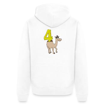 4 ans 4 ans avec motif animal - trois - Veste à capuche bio Premium Unisexe - blanc - Dos - Thijin (182cm)