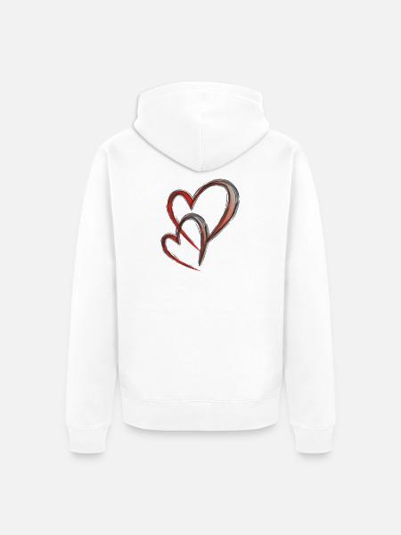 Doppelherz 4 6 23 - Unisex Premium Organic Zip Hoodie - white