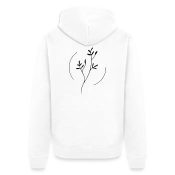Branche en cercle - Veste à capuche bio Premium Unisexe - blanc - Dos - Thijin (182cm)